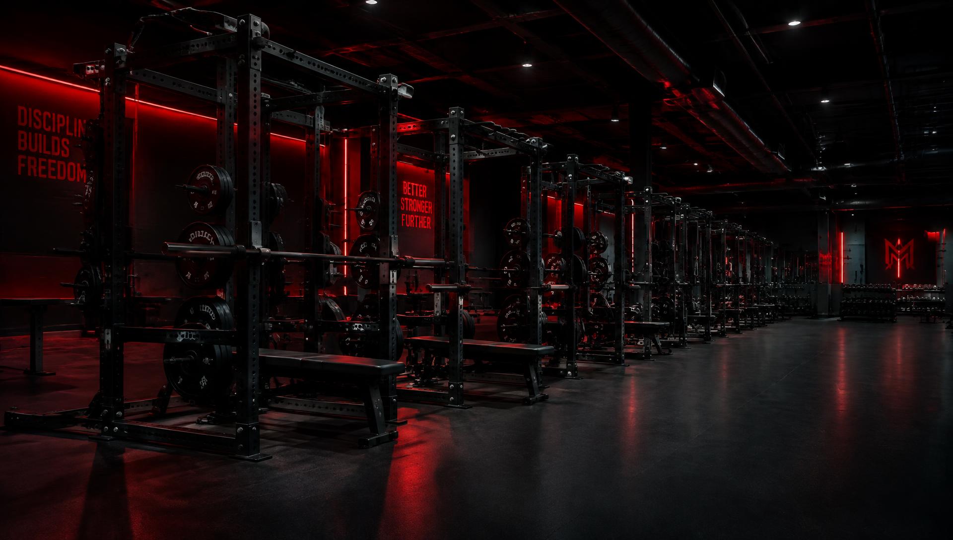 Power racks inside Crosstown Strength & Speed gym